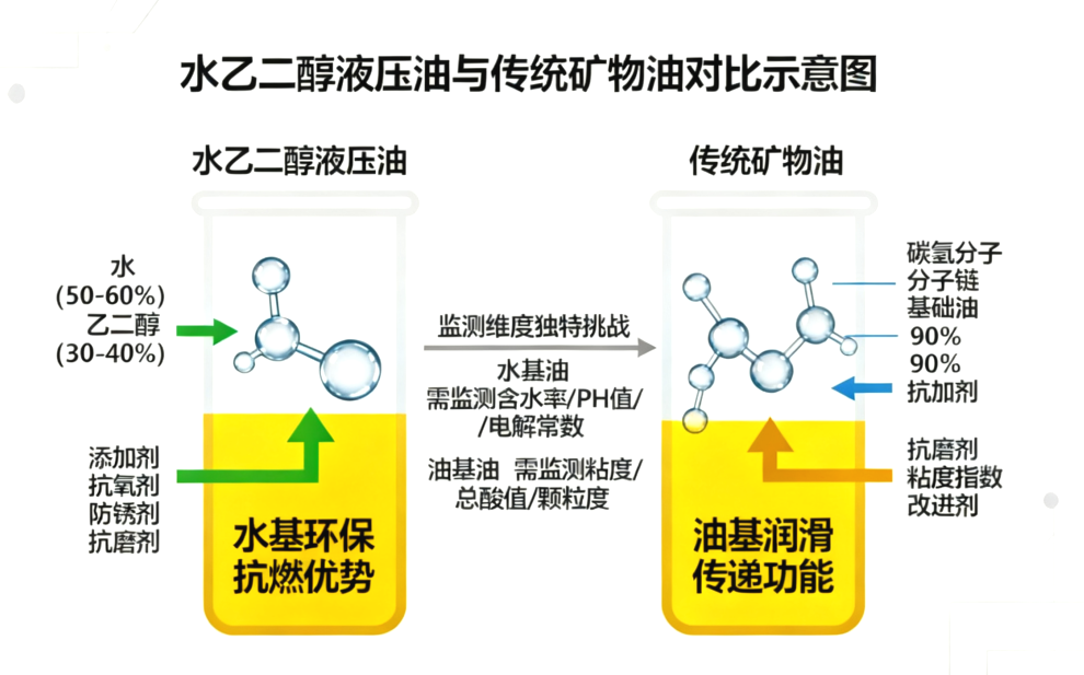 水乙二醇液壓油的 “可監(jiān)測性” 為何成服務商亮點？難點與監(jiān)測技術一文講透